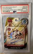2024 Bowman Draft In Action Chase Burns #BIACB Gold /50 PSA10