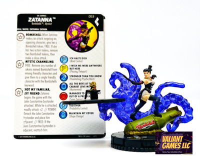 DC Heroclix Zatanna #053 w/ Card Harley Quinn & The Gotham Girls