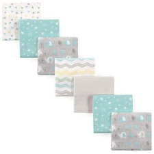 	Luvable Friends Baby Cotton Flannel Receiving Blankets Elephant 7-Pack One S...