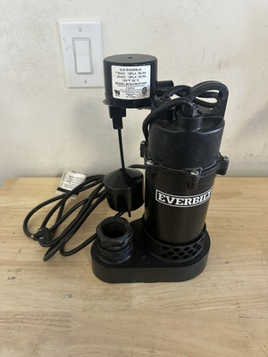 #ad Everbilt 1 4 HP Aluminum Submersible Sump Pump Vertical Switch HDSP25V $49.99