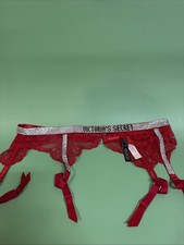 NWT Sensual Sparkle: VS Victoria Secret Crystals Logo Garter Belt NWT