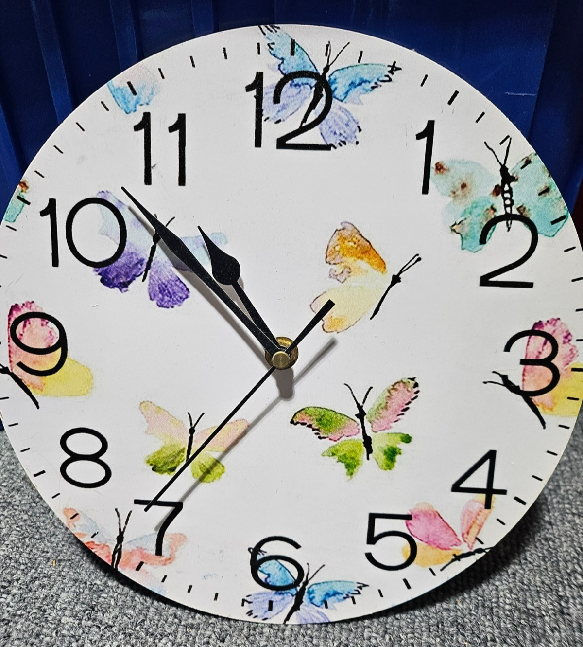 Butterfly Clock Works Perfectly 10"
