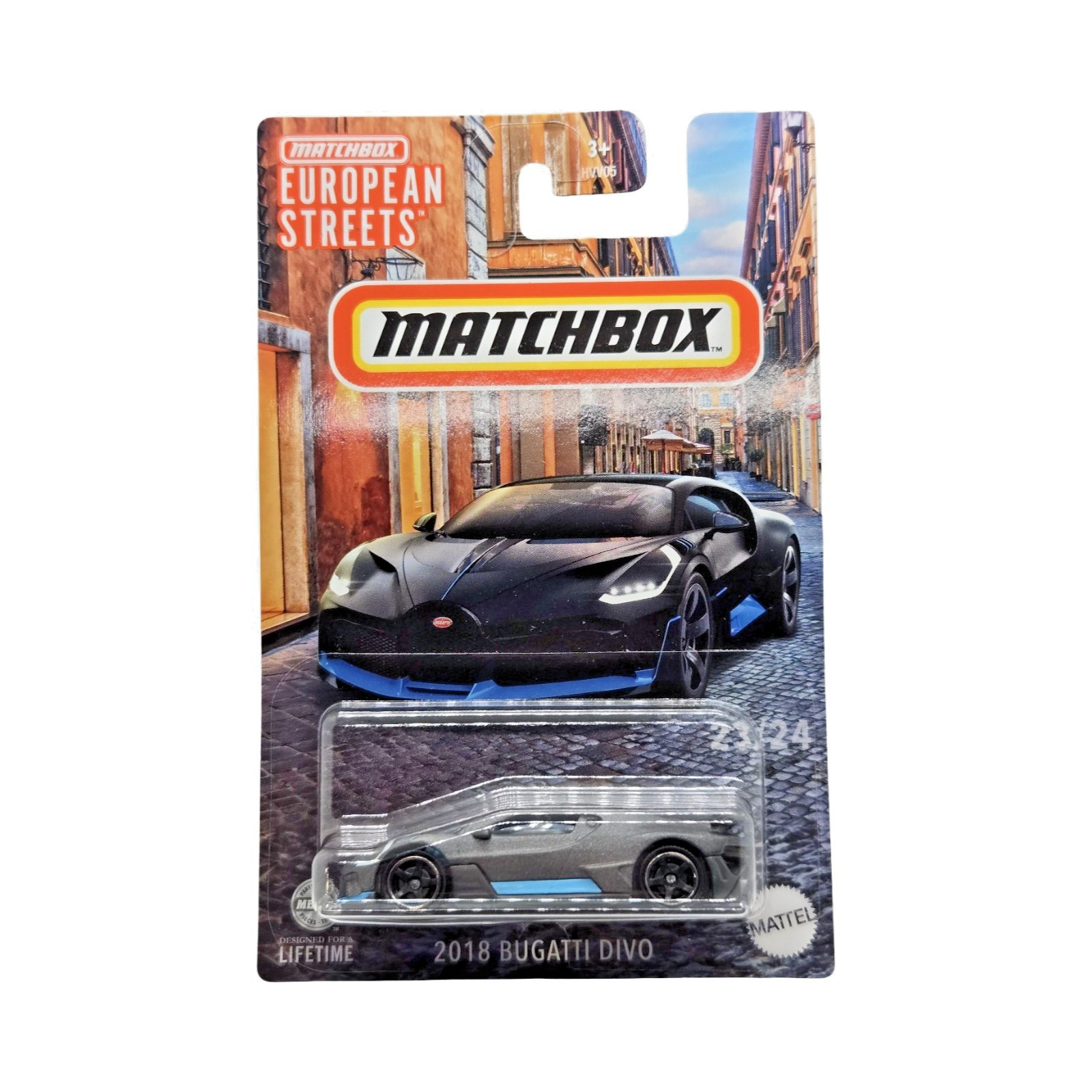 2024 Matchbox 2018 Bugatti Divo #23 Dark Gray European Streets