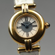 Orologio Donna Vintage Cartier Must Colisee 590002 90 Vermeil Quarzo Romano GIAPPONE