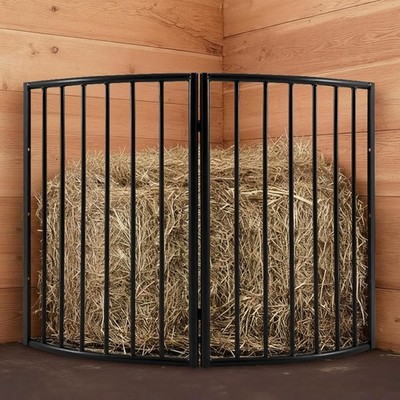 Corner Hay Feeder for Horses & Goats - Slow Feed, Easy Assembly, No Lid