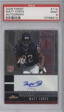 2008 Topps Finest Rookie Auto Matt Forte #114 PSA 9 MINT Auto 2e6
