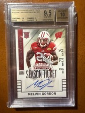 Melvin Gordon 2015 Panini Contenders Draft Picks BGS 9.5/10 Gem Mint!