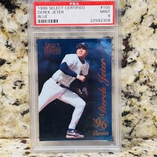 1996 Select Derek Jeter PSA 9 Certified Blue RC (3 Graded Higher) SP PR of 180