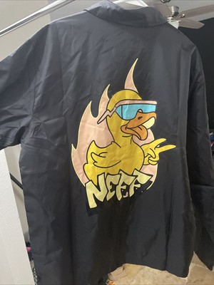 Neff Fresh Ducky Coaches Windbreaker Men's Size Large Black New with Tags