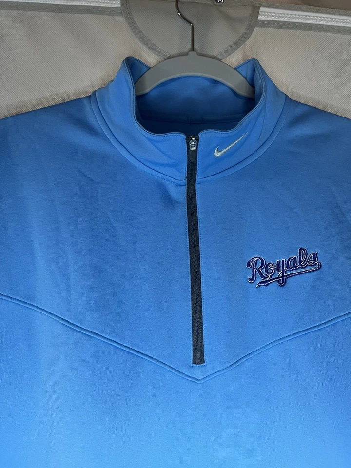 Nike Dri Fit Golf Cuarto Cremallera Kansas City Royals Para hombres Talla Grande Azul Claro Foto 4 de 4