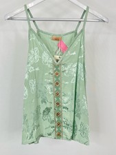 Camiseta sin mangas NEKANE NKN NUEVA CON ETIQUETAS Yuriko Jacquard bordada talla L AQUA para mujer