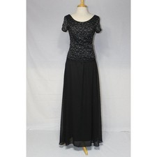 NWOT Fanny Fashion #1250-Black-Size Medium- Chiffon Lace Mother of Bride NEW
