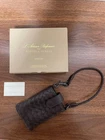 BOTTEGA VENETA Intrecciato Strap Pouch Mini Bag Dark Brown BV0226116