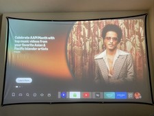 100 Inch Projector Screen Fabric Like Material FAIR CONDITION