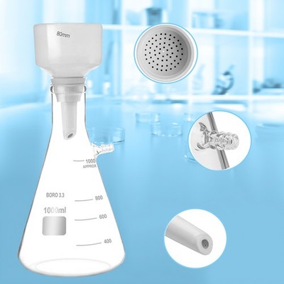 US Lab Buchner Funnel Filtering Kit Flask Funnel Ceramics Buchner Funnel 1000ml