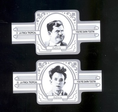 Laurel and Hardy Vintage Cigar Bands Classic Hollywood Tobacciana Collectible D