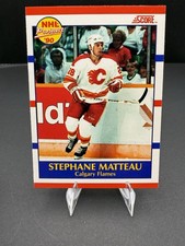 Stephane Matteau #381 Score NHL Hockey 1990-91 Calgary Flames RC