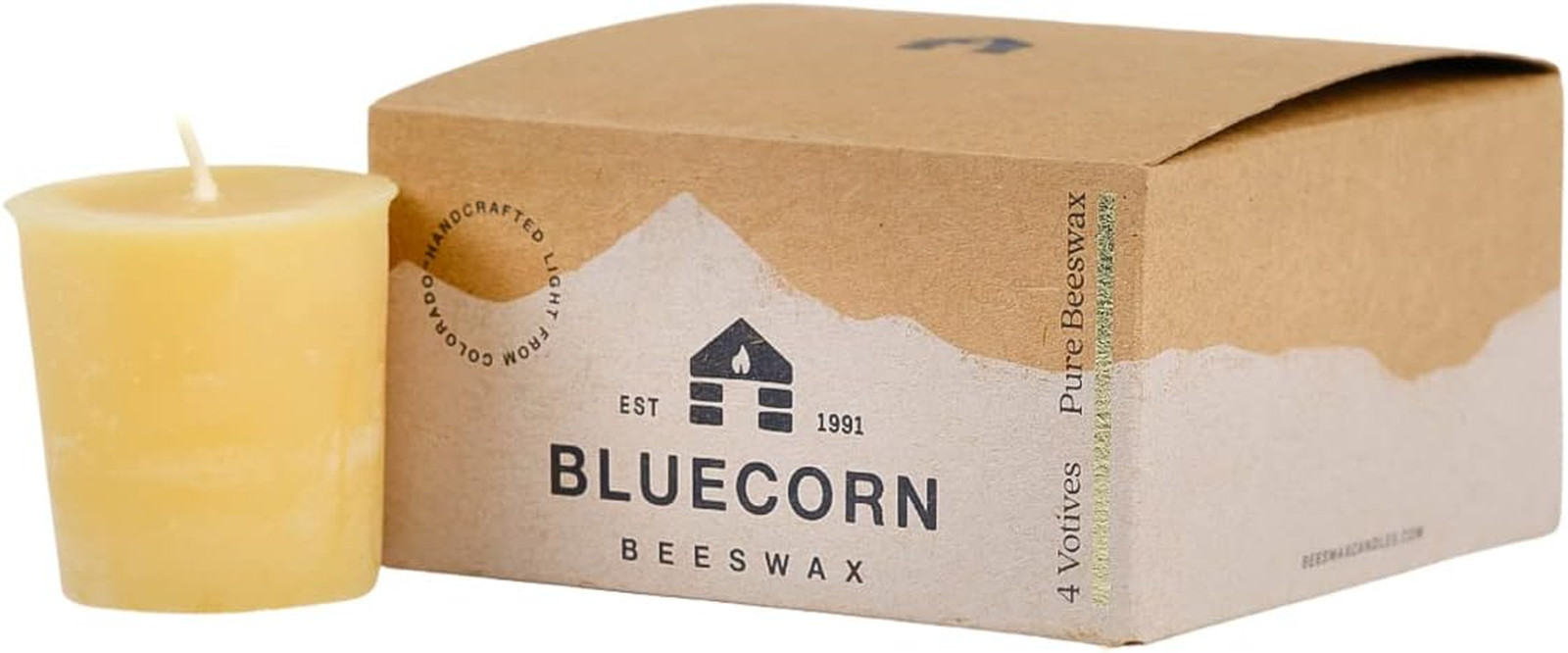 | Natural Beeswax Candles, Yellow Bees