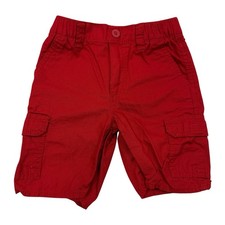 Levi's Boys Red Cargo Side Pocket Shorts Size 5 100 Cotton Stretch Waistband