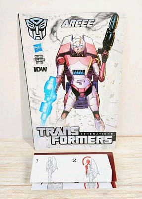 Transformers Generations Arcee IDW Comic & Instructions Hasbro Exclusive 2014