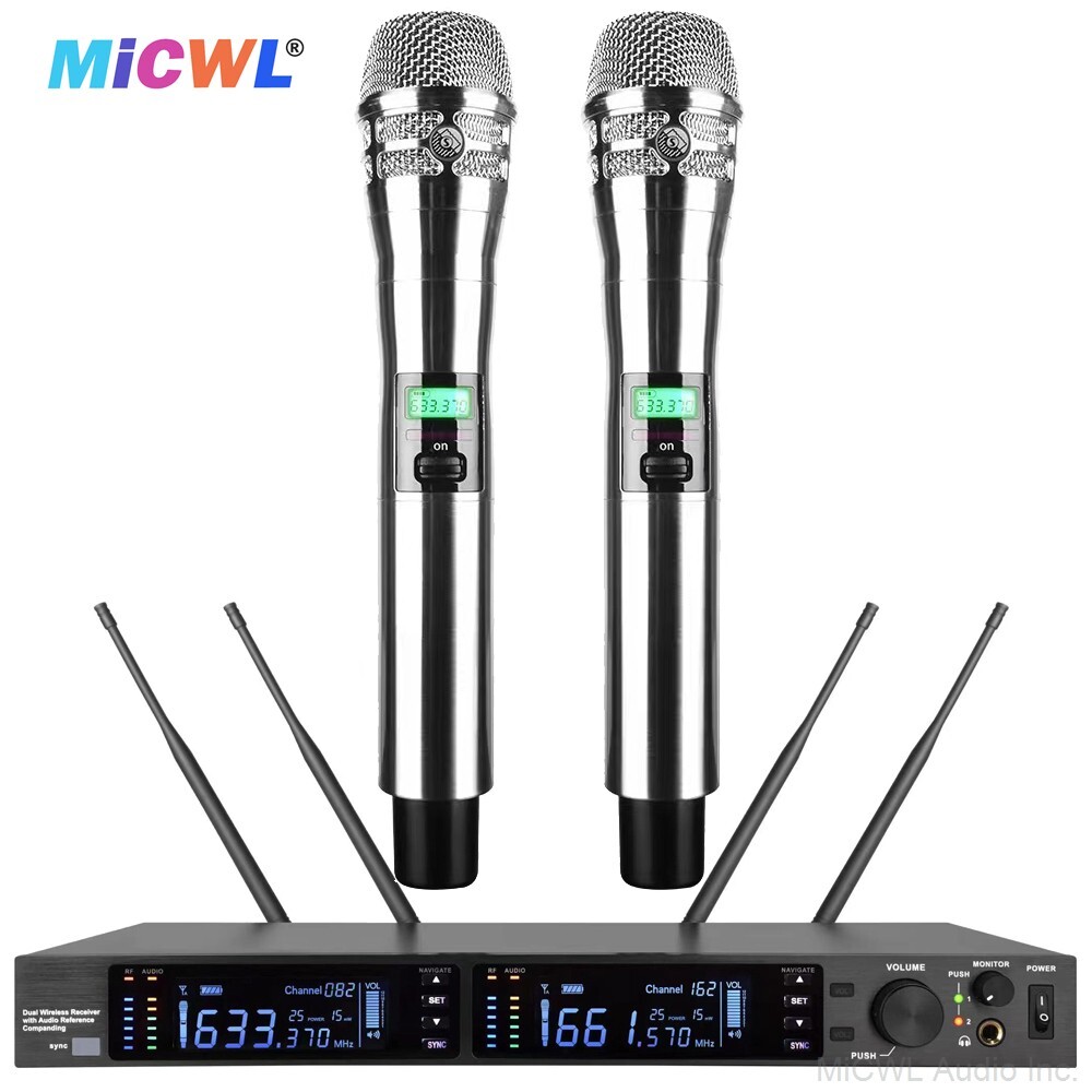 KSM8 Silver 2 Channel Wireless Microphone Dual Handheld
