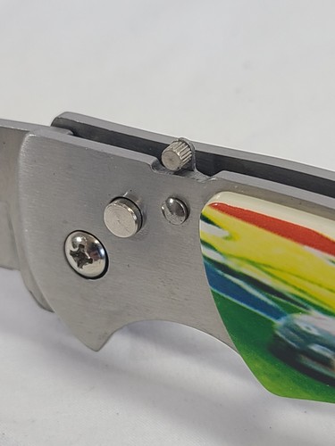 Dale Earnhardt Pocket Knife Self Locking Open Assist Green Handle #3 NASCAR - Imagen 9 de 11