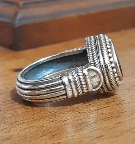 ANELLO UOMO ARGENTO 925 Sterling Antica Roma nice solitario Ring Men $ - Foto 6 di 11