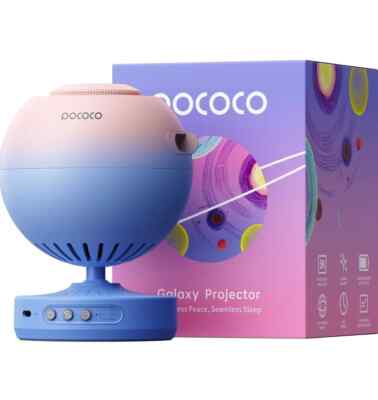 POCOCO Galaxy Star Projector for Bedroom W Replaceable Optical Film Discs