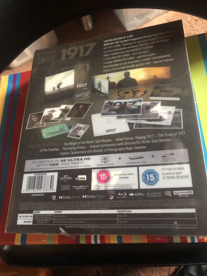 1917 - UK 4K UHD Blu Ray - The Film Vault (004) NEW & SEALED - Limited To 3000 - - Image 4 of 4