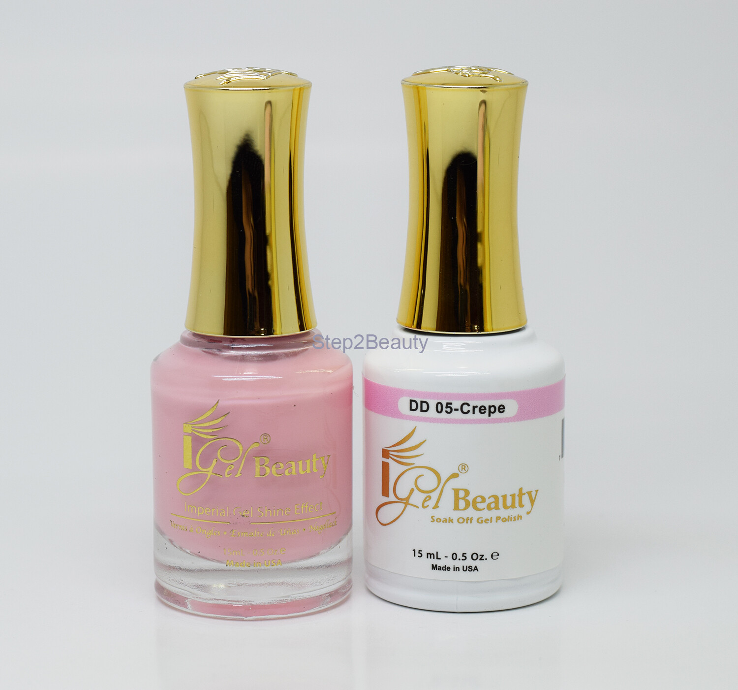 IGel Duo Nail Lacquer + Gel Polish Matching Color Set - #05 CREPE