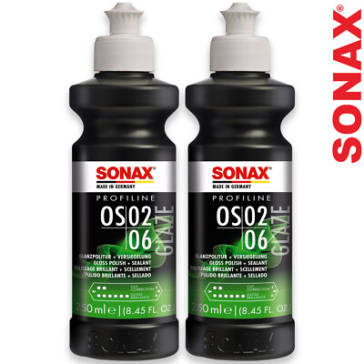 2x SONAX PROFILINE OS 02-06 One Step Polish Glanzpolitur + Versiegelung 250ml