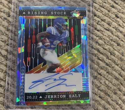 2022 Leaf Valiant JERRION EALY Rising Stock Platinum Blue Crystal Auto #3/7 MISS