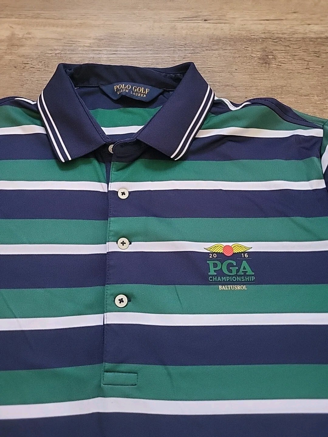 Polo Golf Camicia Uomo Large 2016 PGA Baltusrol Big Pony Ralph Lauren