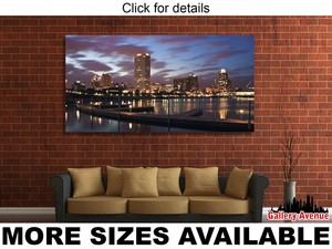 Wall Art Canvas Picture Print Milwaukee Skyline Twilight 2 1 Ebay