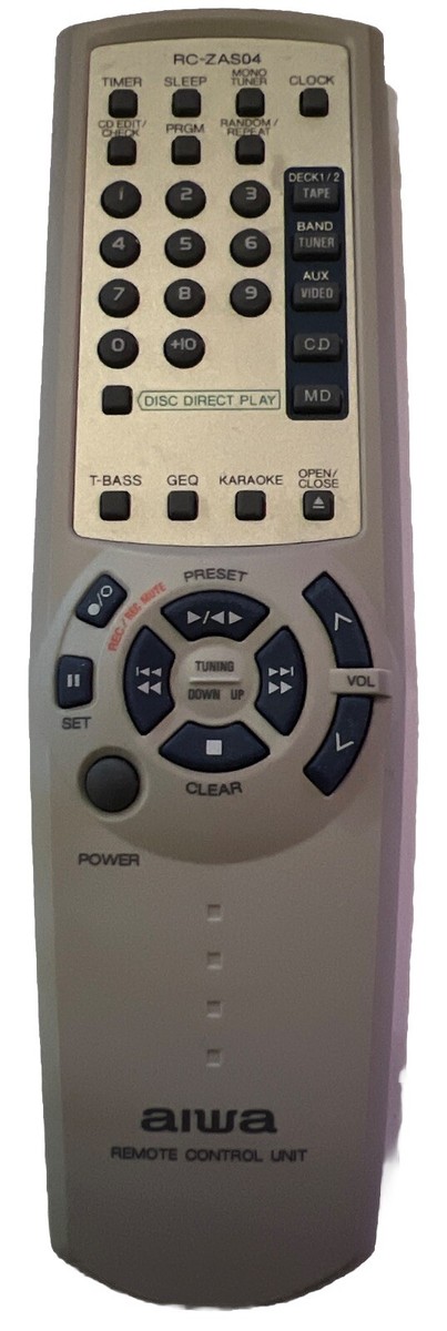 AIWA TABLETOP CD SHELF STEREO REMOTE RC-ZAS04 NSX-A999 NSX-D77