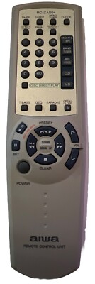 AIWA TABLETOP CD SHELF STEREO REMOTE RC-ZAS04 NSX-A999 NSX-D77