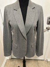 Love Tree Blazer Sz L Gray Blazer Brown Suede Elbows.