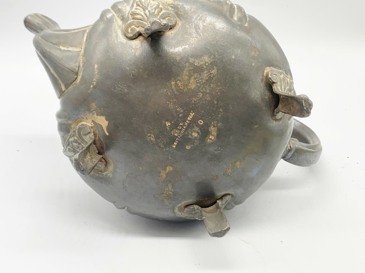 ANTIQUE VICTORIAN OLD PEWTER TEAPOT TEA POT | eBay