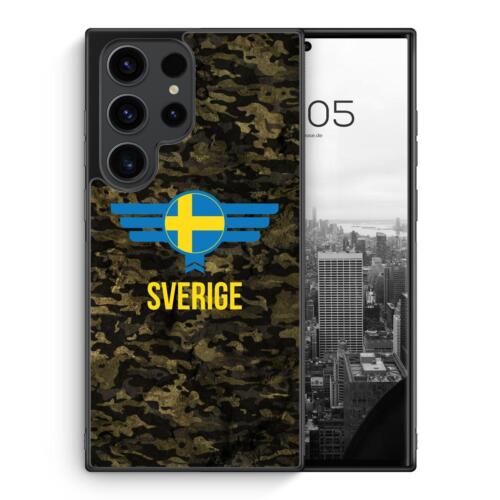 Sverige Schweden Camouflage mit Schriftzug Silikon Hülle für Samsung Galaxy S z. - Afbeelding 1 van 20