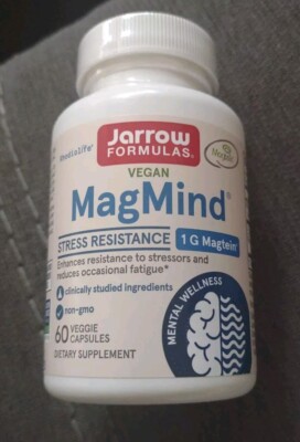 Jarrow Formulas Vegan MagMind, Stress Resistance 60 CAPS, exp 08/25 