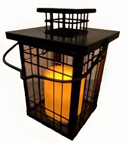 Battery-powered Lantern Craftsman Yard Decor Patio Wedding Metal