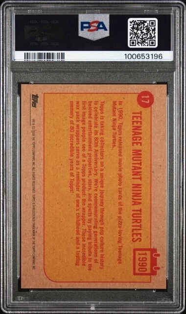 2018 Topps 80th Anniversary Wrapper Art 1990 TMNT Teenage Mutant Ninja Turtles - Image 2 of 2