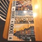 Puzzle Lot Of 3 Jigsaw Mindbloggers 1000 Pcs - Complete -1 New 2 Used Landscapes