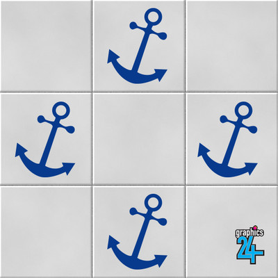 Anker Maritim Vinyl Wand Fliese Transfers Aufkleber Abziehbilder Badezimmer Wohndeko