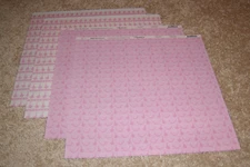 Reminisce 12x12 Double Sided Shimmer Paper(4) ~ Baby Basics Baby Girl Delivery