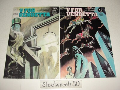 V For Vendetta #6 & 8 Comic Lot DC 1988 1st Print Classic Alan