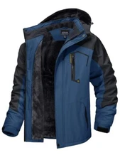 Men's Waterproof Winter Jacket Warm Winter Coat Outdoor Ski Snow Hooded Jacket