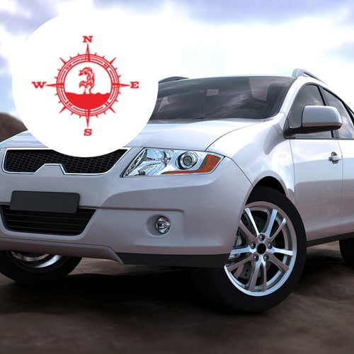 Wolf King Compass Sticker Mountain Decals Automotive Hood Decoration eBay