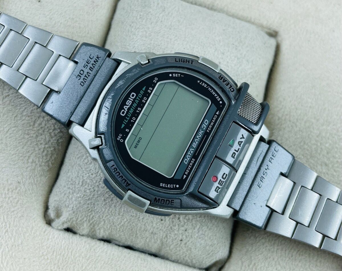 Vintage 1998 Casio Db-v300 Digital Rec Data Bank 30 Watch Vintage 1998 Casio Db-v300 Digital Rec Data Bank 30 Watch