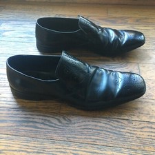 Prada Black Leather Slip On Wingtips Sz 10?